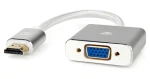Nedis Profigold adaptér HDMI-VGA strieborný / Adaptér / hliníkové púzdro / audio jack 3,5 mm / 20 cm (CCTB34900AL02)