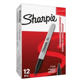 Sharpie Fine Popisovač permanentný 0.9mm 12ks Čierny (S0810930)