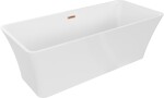 MEXEN/S - Tonia voľne stojaca vaňa 170 x 75, biela, sifón a prepad meď kartáčovaná 52171707500-65