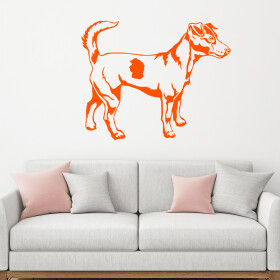 Veselá Stena Samolepka Jack Russell Teriér Farba: oranžová, Veľkosť: 100 x 80 cm