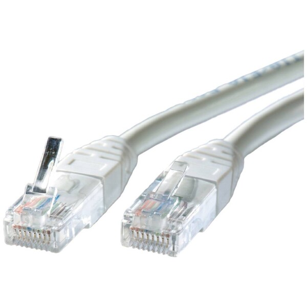 Roline 21.15.0507 RJ45 sieťové káble, prepojovacie káble CAT 5e U/UTP 7.00 m sivá netienený 1 ks; 21.15.0507