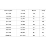 MEXEN/S - Lunar-F skladacie sprchové dvere pravé 80, transparent, čierna 836-080-000-70-00-P