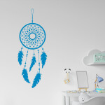 Veselá Stena Samolepka Lapač snov ornament Farba: fialová, Veľkosť: 80 x 31 cm