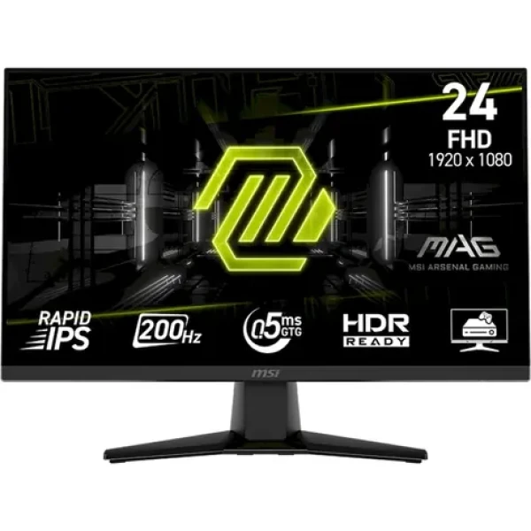 24" MSI MAG 242F čierna / FHD / IPS / 16:9 / 0.5ms / 1000:1 / 300cd-m2 / HDMI + DP / VESA (9S6-3BC51T-001)