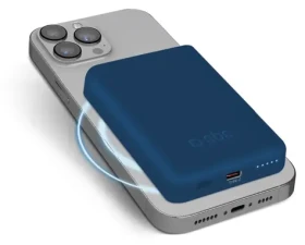 SBS Power Bank 5000 mAh modrá / Bezdrôtová powerbanka / MagSafe / 10 W / USB-C