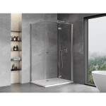 MEXEN/S - Mist-F sprchovací kút skladacie dvere pravá 105 x 75, transparent, chróm 8A6T-105-075-01-00-P