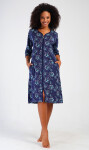 Dámske domáce šaty s trojštvrťovými rukávmi Lilies tmavě modrá 4XL