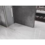 MEXEN/S - Velar Sprchová zástena posuvná Walk-in 75 x 200, dekor 8 mm, nikel kartáčovaný 871-075-000-33-97