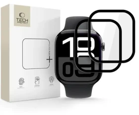 Tech-Protect Glass Flex+ čierna / Hybridné sklo / Apple Watch 10 (46 mm) / 2 ks