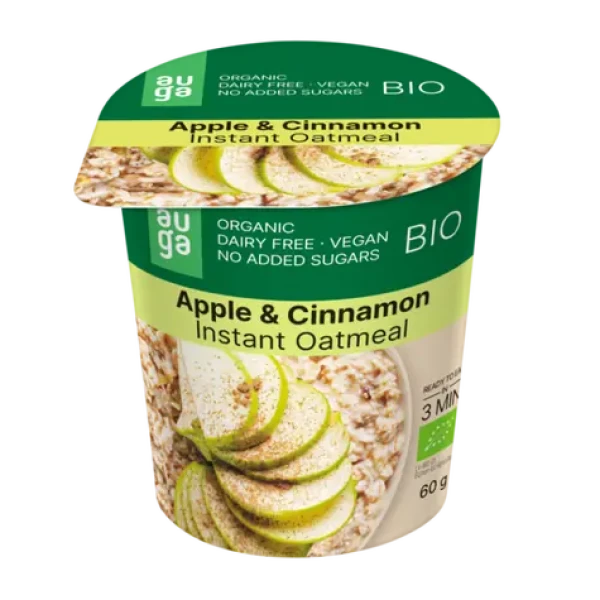 BIO Celozrnná ovsená kaša - Auga (jablko škorice, 60 g) (42139-1-60g-applecinnamon)