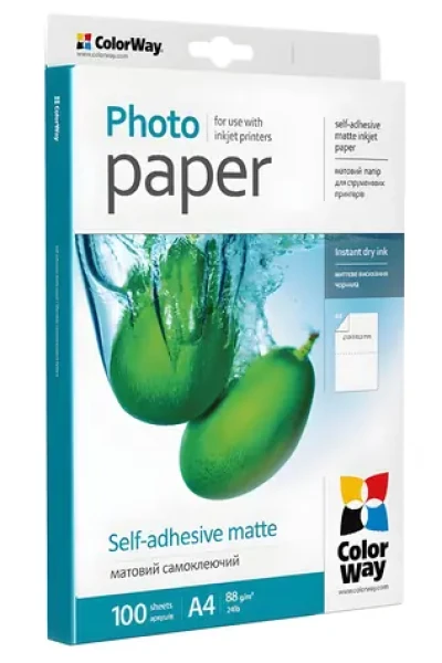 Colorway Samolepiaci papier / Etikety / Matný / A4 / 88 g/m2 / 2 štítky na hárok / 100 listov (PMS882100A4)