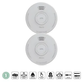 Alecto SD110 / Detektor dymu / 2 ks / 85 dB / 9V batéria (SD110 2X)
