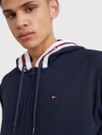 Pánska mikina LOGO TAPE ZIP-THRU HOODY UM0UM01929DW5 tmavo modrá - Tommy Hilfiger SM