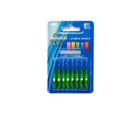 Denticol P01 0,8 mm / Medzizubná kefka / plochá rukoväť / 8+8 ks (8595689805753)
