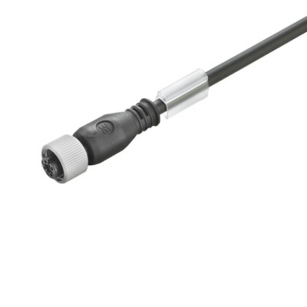 Weidmüller SAIP-M12BG-4-5.0U upravený zástrčkový konektor pre senzory - aktory, 1108740500, piny: 4, 5.00 m, 1 ks; 1108740500