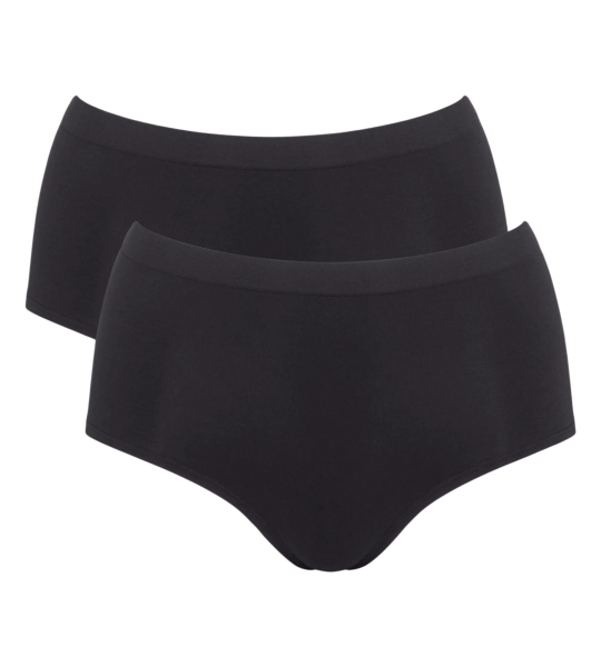 Dámske nohavičky s vysokým pásom GO Sense 2P - BLACK - black 0004 - SLOGGI BLACK XL