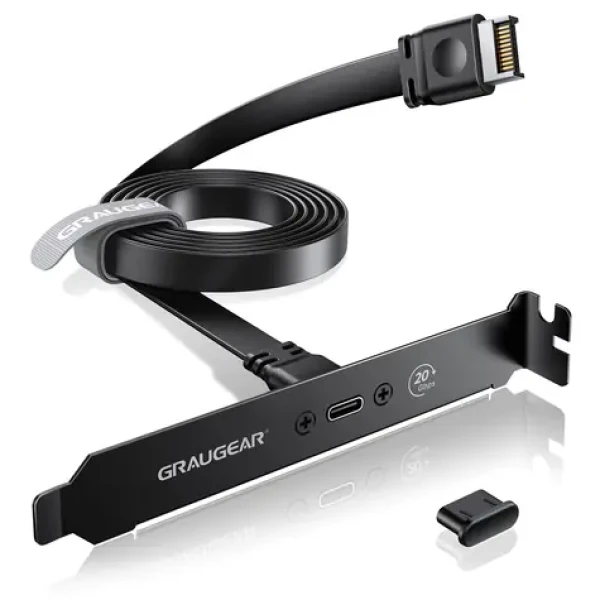 GrauGear G- ETC-20G-B / Rozširujúci kábel / USB-C / USB 3.2 Gen 2x2 / 20 Gbit/s / 100W (G-ETC-20G-B)