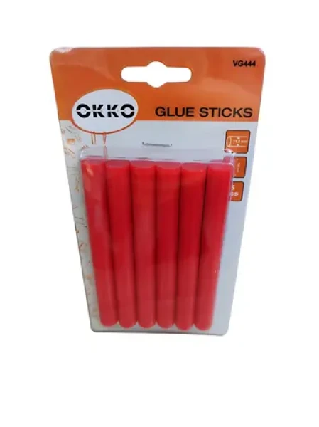 OKKO Tavné lepiace tyčinky červená / Lepiace tyčinky / 11,2 x 100 mm / 6 ks (VG444)