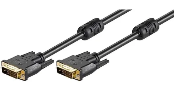 MicroConnect Kábel DVI-D (24+1) Dual Link 2m čierna / Feritové jadrá (MONCC2F)