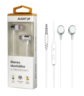 Aligator Slúchadlá AE005 / Strong Bass / strieborná (AE005SR)