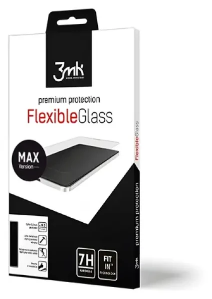 3mk FlexibleGlass Max pre LG Q70 čierna / Hybridné sklo / tvrdosť 7H / hrúbka 0,2 mm