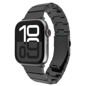 FIXED Resin Strap Carbon Black / Remienok / pre Apple Watch 44/45/46/49 mm / živica / nastaviteľná dĺžka (FIXREST-434-CB)