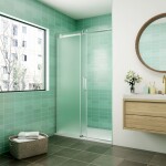 H K - Posuvné sprchové dvere DIAMOND FROST 156-160x195cm, ľavý variant SE-DIAMONDFROSTL160SET