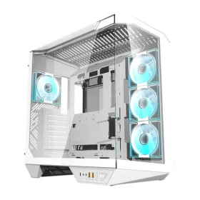 DarkFlash DY470 biela / ATX / 4X 120 mm / 2x USB-A / 1x USB-C / priehľadná bočnica / bez zdroja (DY470 White)