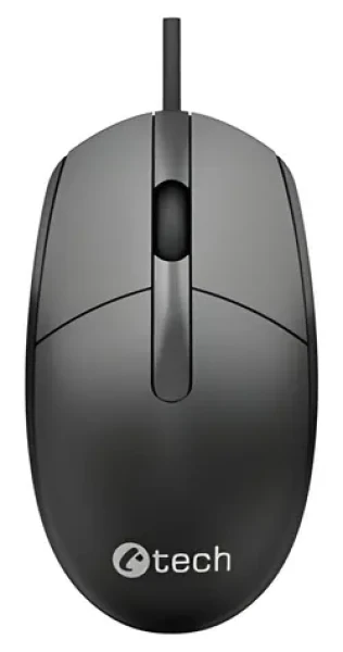 C-tech WM-10 čierna / Optická myš / 1200 dpi / USB / 1.2m (WM-10)