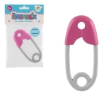 TEDDIES Hrkálka špendlík ružovošedé / 12 cm / plast / 0m+ (T00861057)