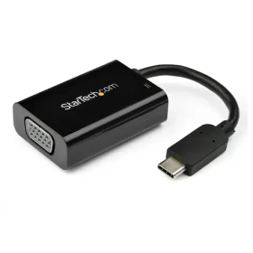 StarTech adaptér USB-C na VGA PowerDelivery 60W čierna / 1080p / Thunderbolt 3 (CDP2VGAUCP)