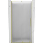 MEXEN/S - Velar L posuvné sprchové dvere 110, dekor, zlatá kartáčovaná 871-110-003-31-55