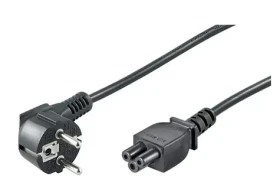 MicroConnect Sieťový napájací kábel Schuko 90° uhol - C5 0.5m čierna (PE010805)