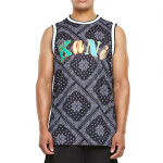 Karl Kani Tkaný podpis Paisley Basketball Tank 6031440 Košeľa