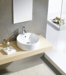 SAPHO - YAKARTA keramické umývadlo na dosku, priemer 46cm, biela BH7021