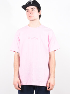 RVCA EMBROIDERED CHALKY PINK pánske tričko s krátkym rukávom - M