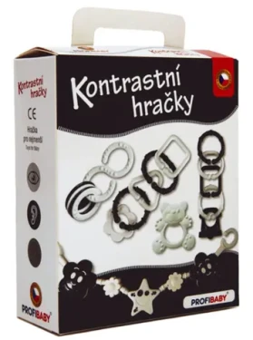 PROFIBABY Sada kontrastných hračiek pre bábätká