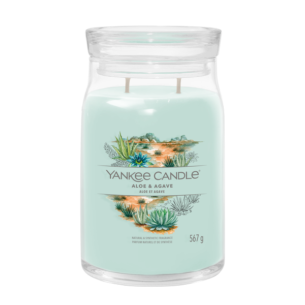 Yankee Candle Aloe amp; Agave Signature veľký pohár 567g / doba horenia až: 90h (5038581158778)