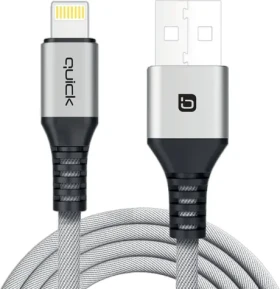 Quick šedá / Kábel USB-A (M) - Lightning (M) / 1,5 m (4752168141250)