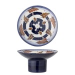 Bloomingville Keramická misa na nôžke Myrna Dark Blue