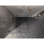 MEXEN/S - Lunar-F sprchovací kút skladacie dvere ľavá 80 x 80, transparent, měď kartáčovaná 836-080-080-65-00-L