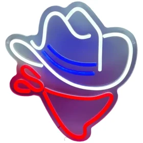 Beline Light Cowboy / LED neón / Kovbojský motív / 29 x 34 cm / USB napájanie