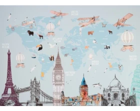 Obraz na plátne Cesta kolem sveta, 70x50 cm%