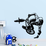 Veselá Stena Samolepka BMX Freestyle Farba: zelená, Veľkosť: 80 x 70 cm