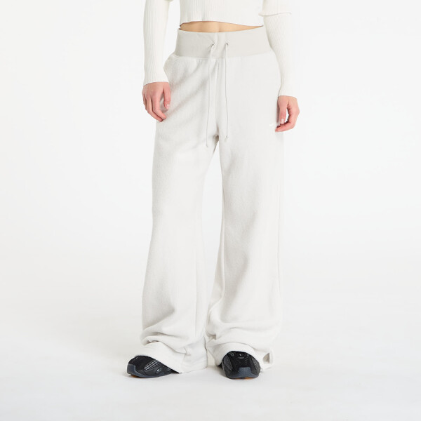 Kalhoty Nike Sportswear Phoenix Plush Women's High-Waisted Wide-Leg Cozy Fleece Pants Light Bone/ Sail M