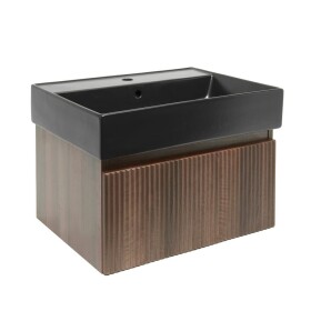 Kúpeľňová skrinka s umývadlom SAT Evolution 58x30x44,8 cm orech mat SATEVO60NAU2B SATEVO60NAU2B