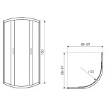 KERRA - Sprchovací kút bez vaničky Soho 90 (čierny) 5907548118738