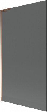 MEXEN/S - Next L vaňová zástena FIX 100 x 150, grafit, ružové zlato 895-100-000-03-40-60