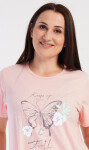 Dámske šaty s krátkym rukávom Butterfly modrá 2XL