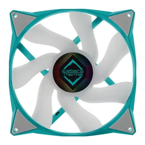 Iceberg Thermal IceGALE ARGB tyrkysová / Ventilátor / 140 mm / Guľôčkové ložisko / 1600 RPM / 96 CFM / 4-Pin PWM (ICEGALE14A-D0A)